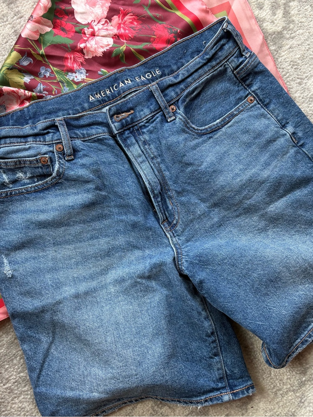 American Eagle Denim Bermuda Shorts Size 8